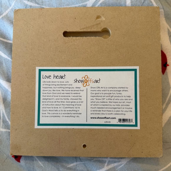 ❤️ Wooden ‘Love Completely’ Art, by ShowOffs Art, 7” x 7”, NWOT ❤️ - Picture 2 of 5